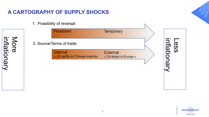 A cartography of supply shocks : Source/Terms of trade