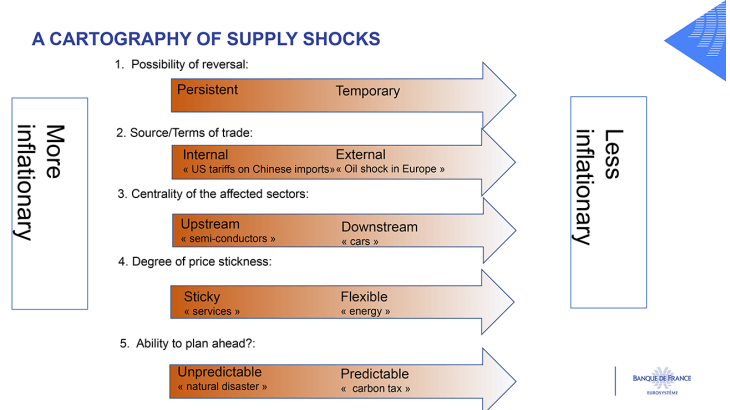 A cartography of supply shocks: Ability to plan ahead?