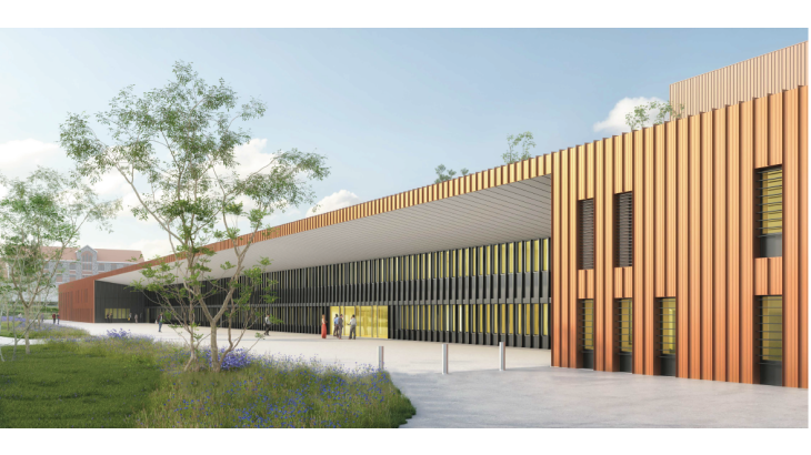 Modélisation 3D du parvis à l’entrée de l’Imprimerie